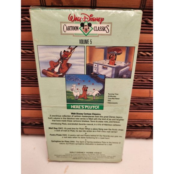 Walt Disney Cartoon Classic V.5 Here's Pluto Vhs - Picture 3 of 5